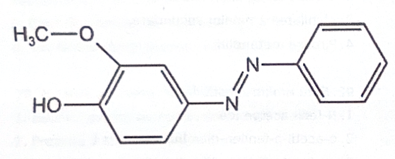 Structura colorantului azoic (albastru de anilină)
