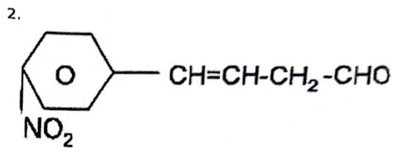 Structură cu nucleu aromatic nitrat legat de catena -CH=CH-CH2-CHO