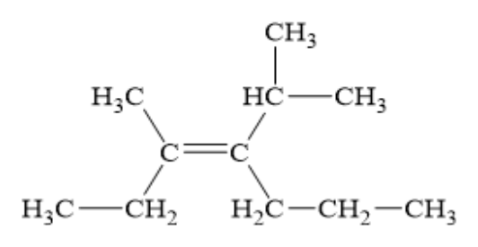 Structura unei alchene tetrasubstituite