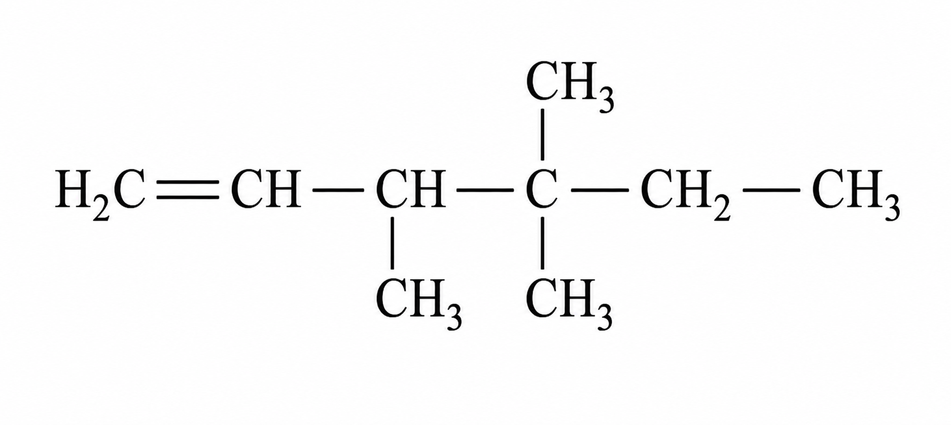 formula structurală a hidrocarburii