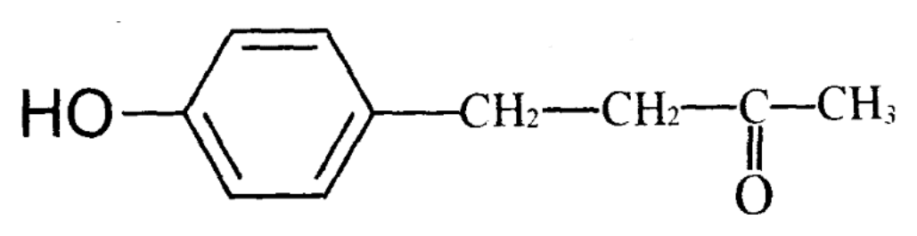 Structura 4-(4-hidroxifenil)butan-2-onei