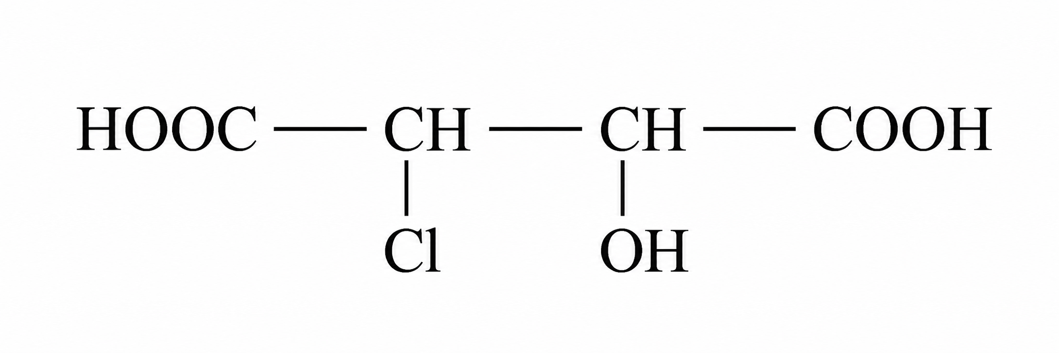 formulă structurală a unui acid dicarboxilic clorurat și hidroxilat