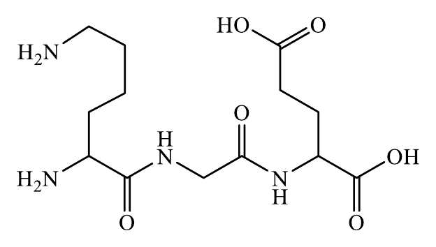 structura tripeptidei lisină-glicină-acid glutamic